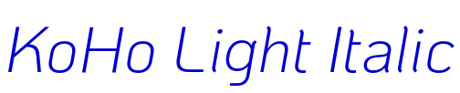KoHo Light Italic الخط